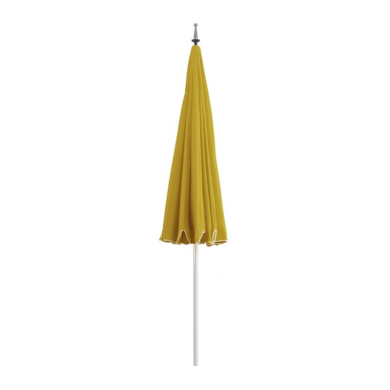 California Umbrella 85' Classic Pagoda Series Patio Umbrella With White Aluminum Pole Push Lift Sunbrella