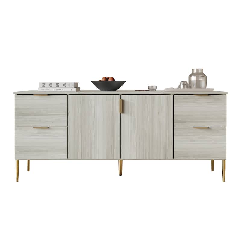 CraftPorch Modern and Luxury Clean-Lines Sideboard - Light Grey