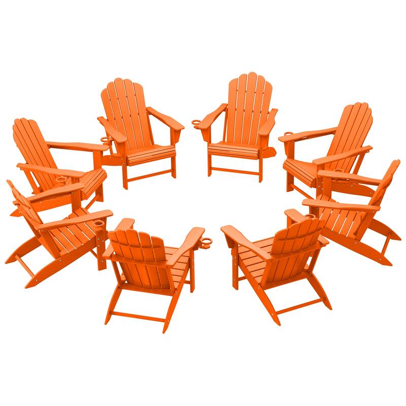 Aderson Outdoor Poly Adirondack Chair (Set of 8) - Orange