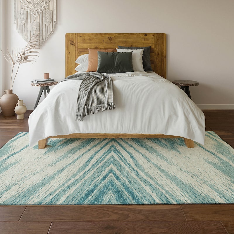 Premium Washable Super Soft Modern Chevron Mayfield Rug