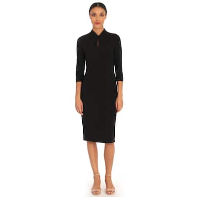 Donna Morgan Twisted Neck Sheath Dress