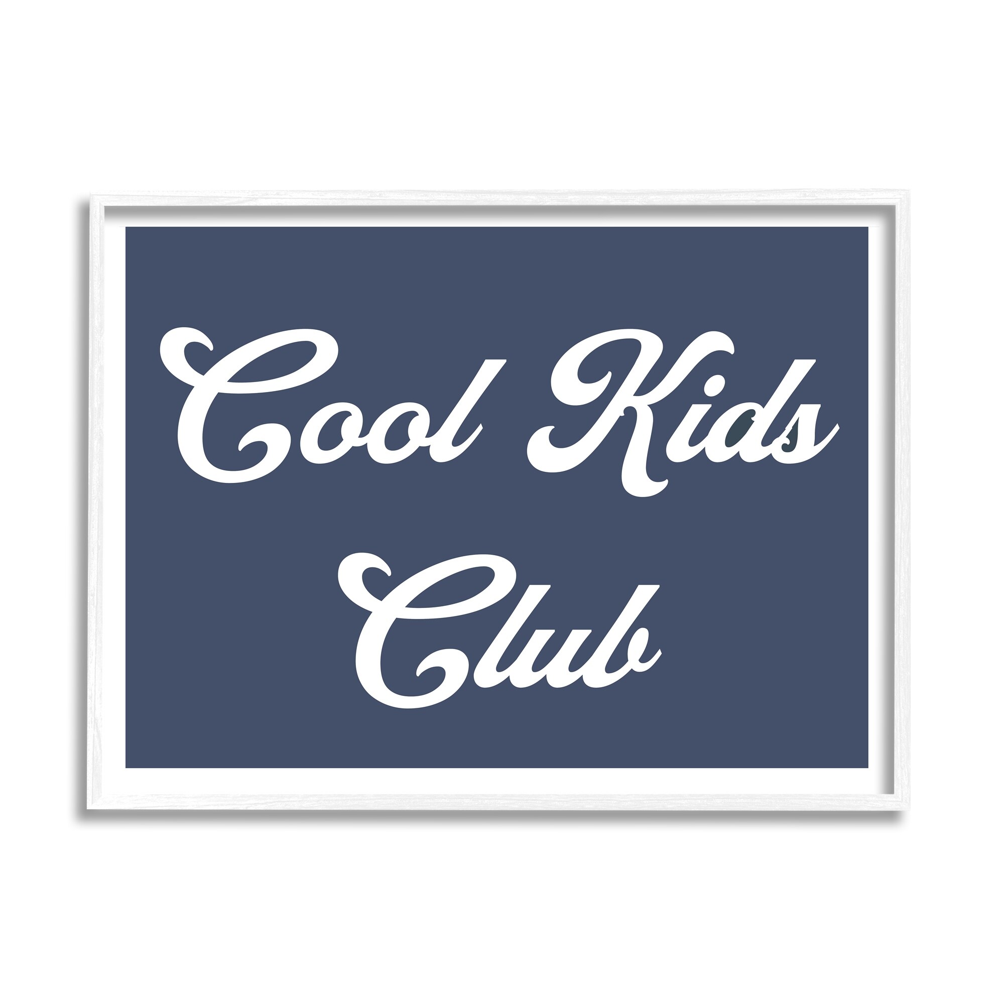 Stupell Cool Kids Club Blue Phrase Framed Giclee Art by Lil' Rue