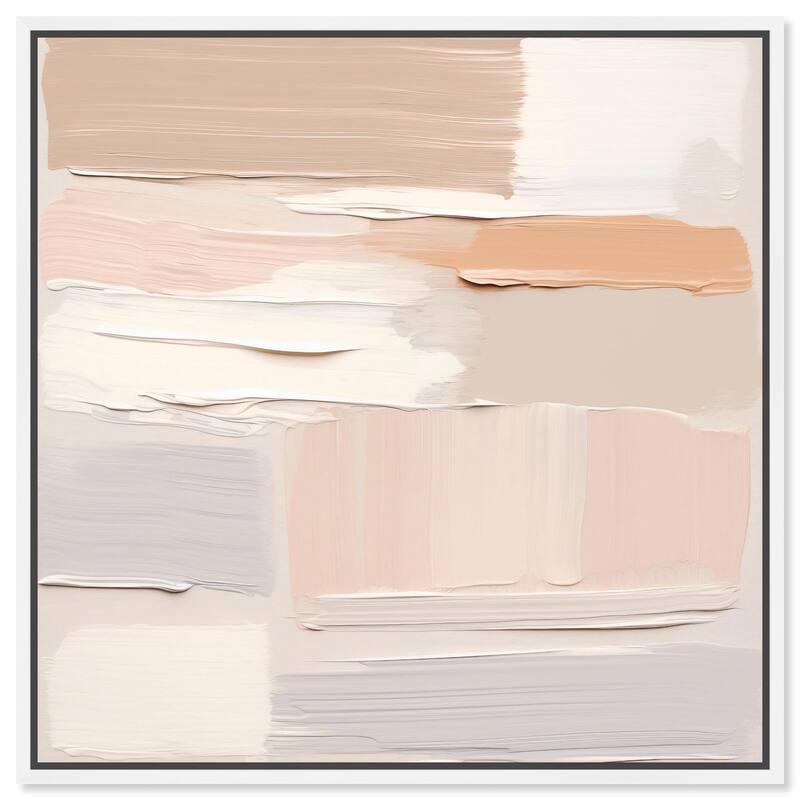 Roseate Cream Tones III Canvas by Art Remedy - White - 20" x 20"