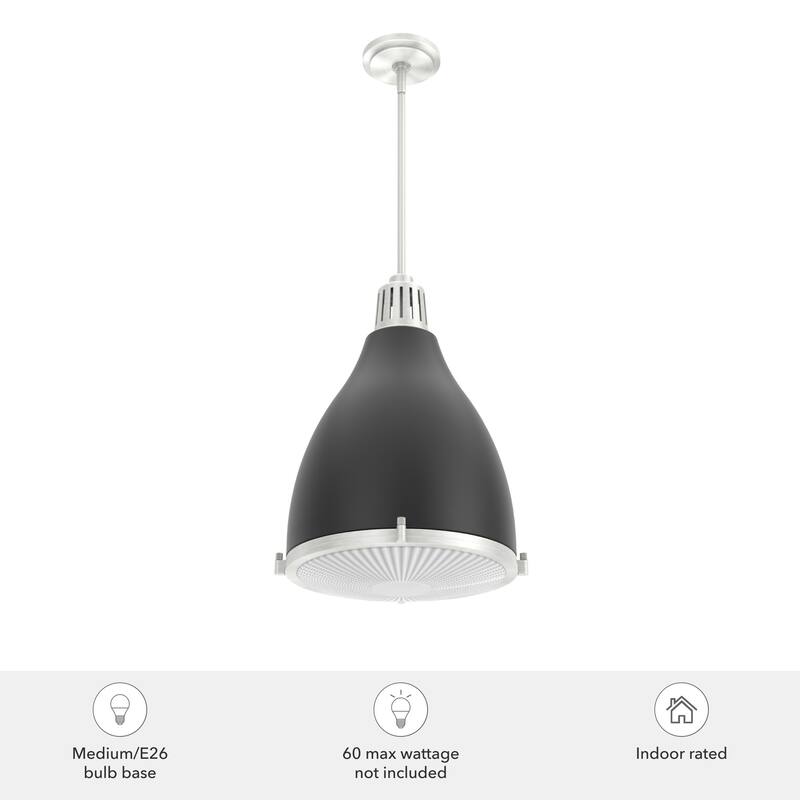 Hunter Bluff View Retro 14" 3-Light Pendant - Kitchen Island, Dining Room - Mid-Century Modern, Industrial, Transitional