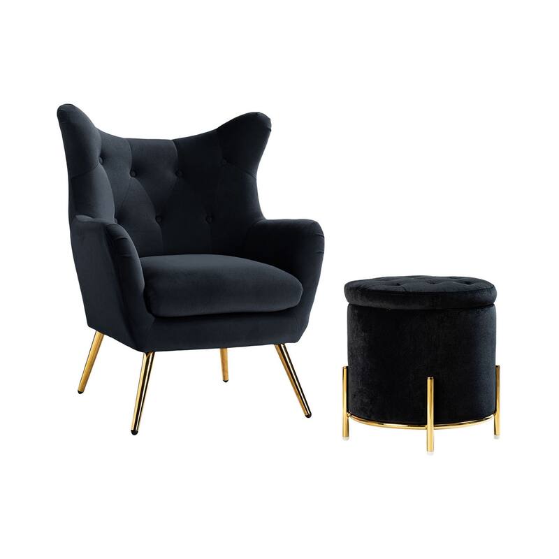 Eusebio Two Pieces Living Room Set with Metal Legs by HULALA HOME