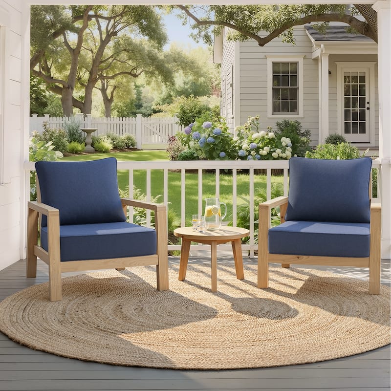 Outdoor Patio Deep Seat Sunbrella Fabric Cushion Set Chair Cushion