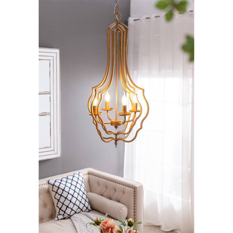 4 - Light Metal Chandelier