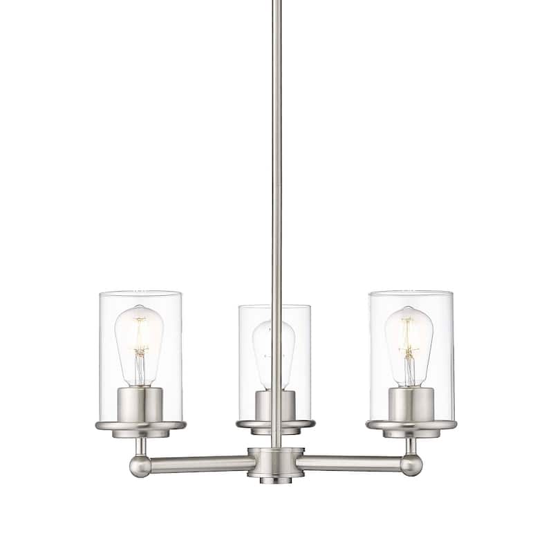 Z-Lite 742-3 Thayer 3 Light 19" Wide Chandelier - Brushed Nickel