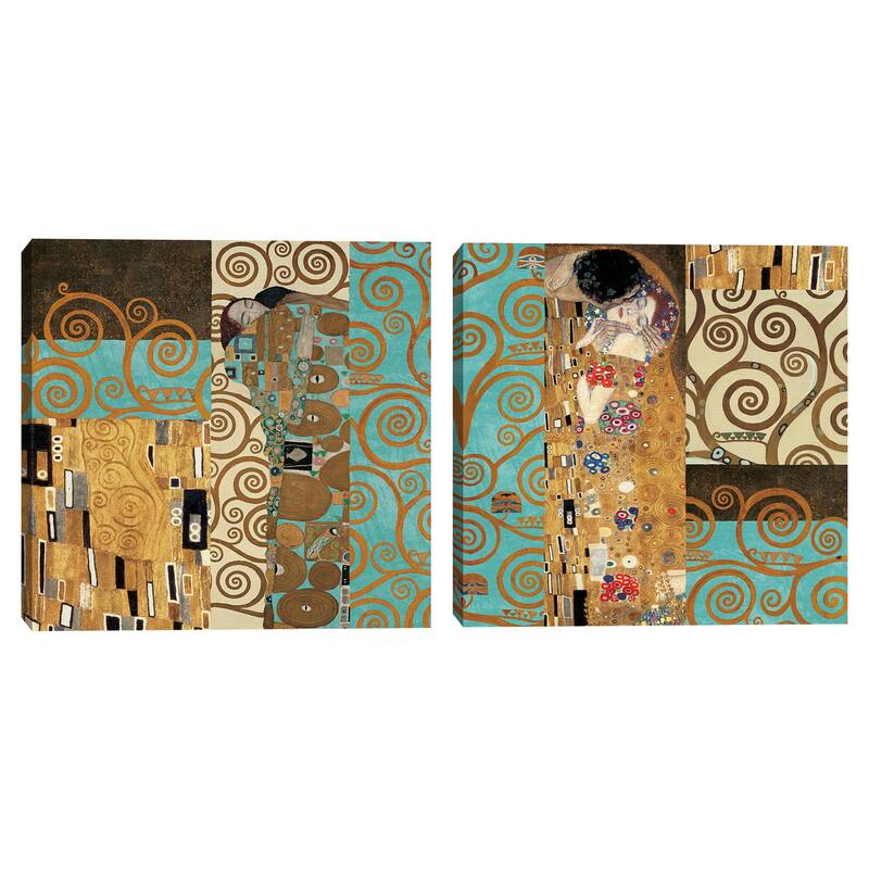 Klimt III 150 Anniversary & Klilmt IV 150 Anniversary by Maret Hensick Canvas Art Prints