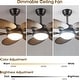preview thumbnail 39 of 64, 44"/52" Palm Leaf Tropical Ceiling Fan with Light and Remote,Indoor and Outdoor Ceiling Fan,Waterproof