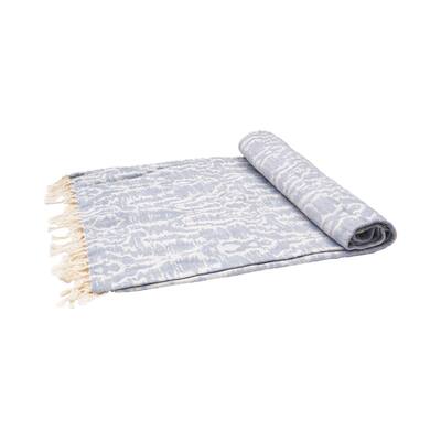 Noelle Fog 50" x 70" Fringe Throw Blanket