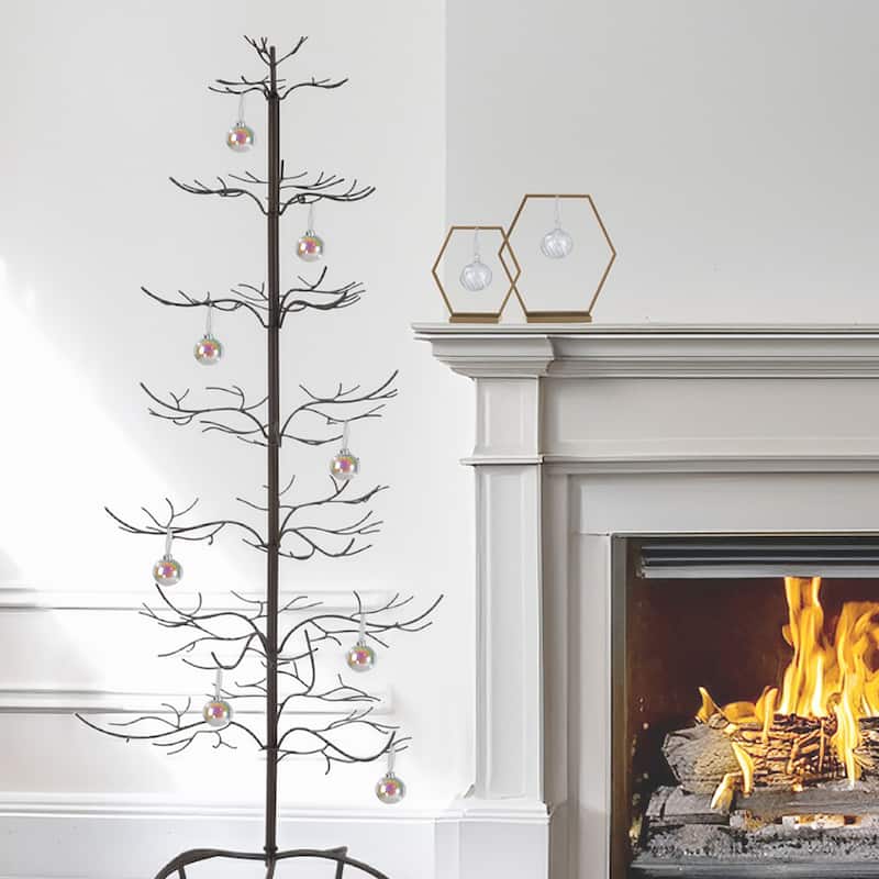 Natural Floor Standing Metal Tree - 66"