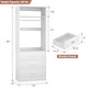 preview thumbnail 10 of 50, Kyrvo Freestanding Closet System with 3 Wooden Drawers and Hanging Rod and Storage Shelf, Walk-in Closet Organizer Wardrobe