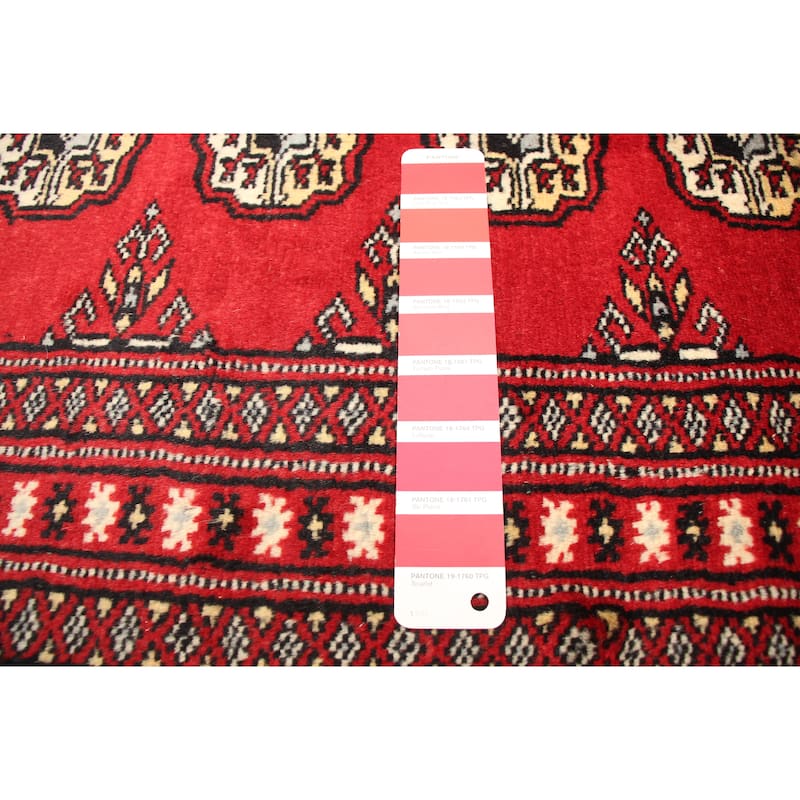 ECARPETGALLERY Hand-knotted Finest Peshawar Bokhara Red Wool Rug - 2'2 x 2'11
