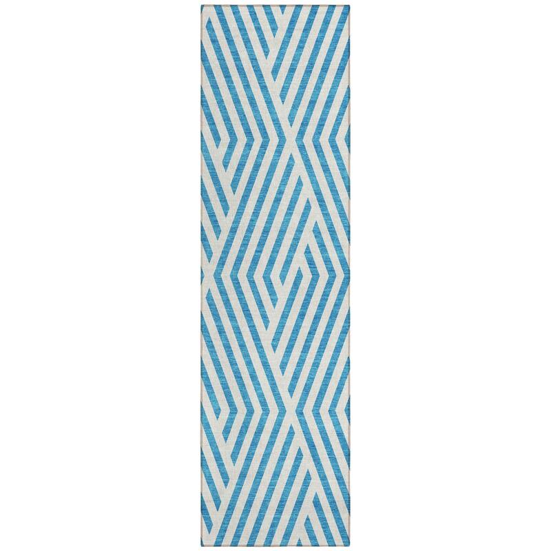 Lava Abstract Shapes Weather Resistant Blended Style Outdoor Rug