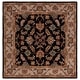 preview thumbnail 77 of 83, SAFAVIEH Handmade Heritage Sharee Traditional Oriental Wool Rug 6' Square - Black/Beige - Square