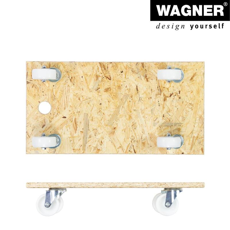 Wagner Eco-Friendly Moving Dolly with Solid Rubber Wheels, 23" x 12", Supports up to 550 lbs - 22.6x11.8x4.3
