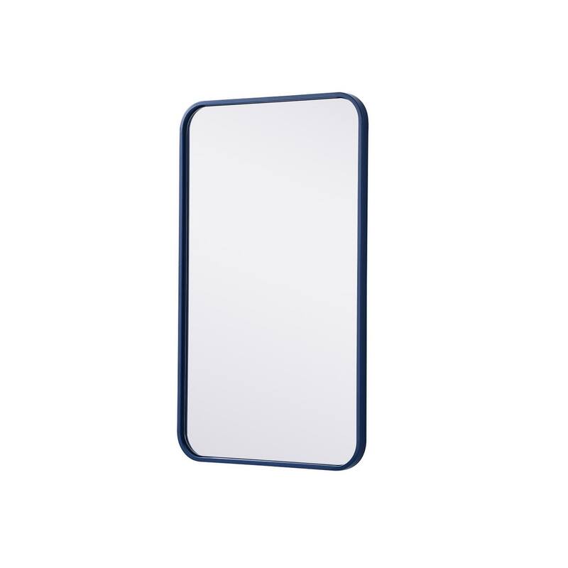 Ezra Soft Corner Metal Rectangular Mirror