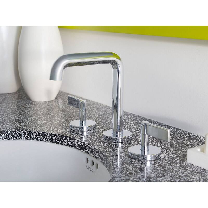 Kallista One 1.2 GPM Double Lever Handle Bathroom Faucet with Soft - Unlacquered Brass