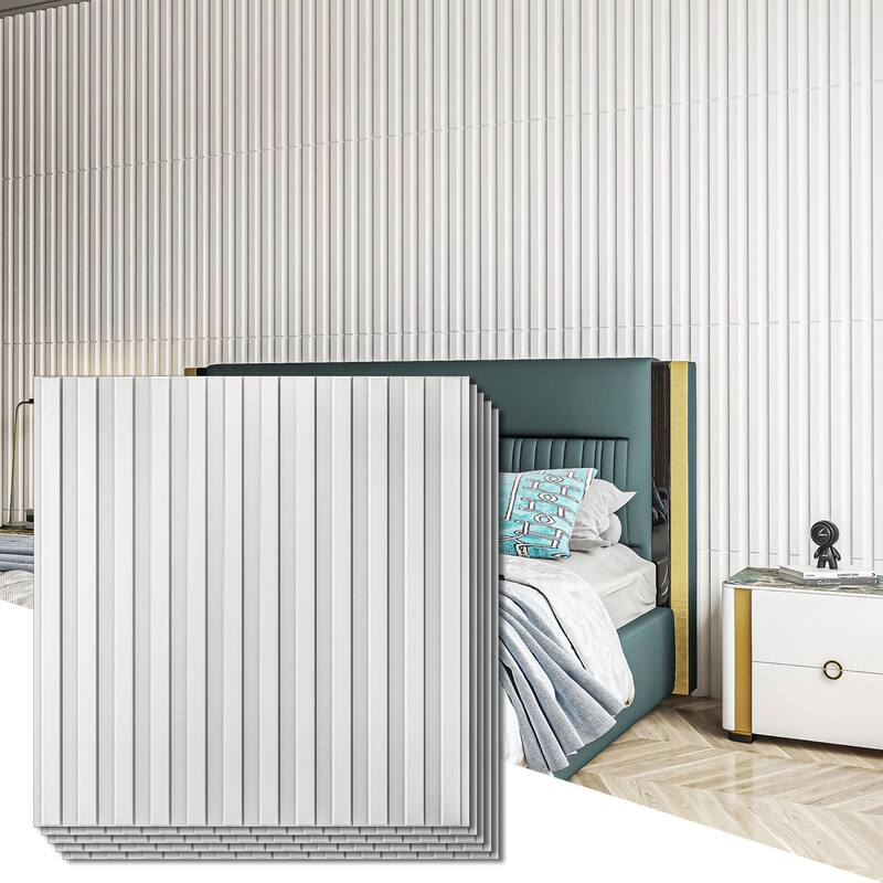 Art3d 3D Decorative Wall Panels,PVC Fluted Textured Panels,32sq.ft