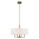 Option Antique Brass With Oatmeal Fabric Shade