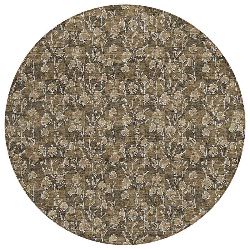 HomeRoots Floral Transitional Rectangle Outdoor Rug