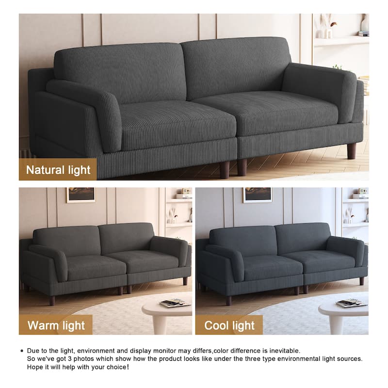 90 inch Deep Seat Sofa Comfy Couch for Living Room