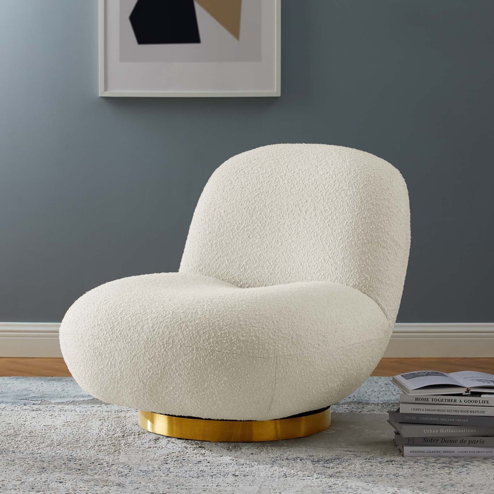 Bob Lounge Chair Boucle Fabric On