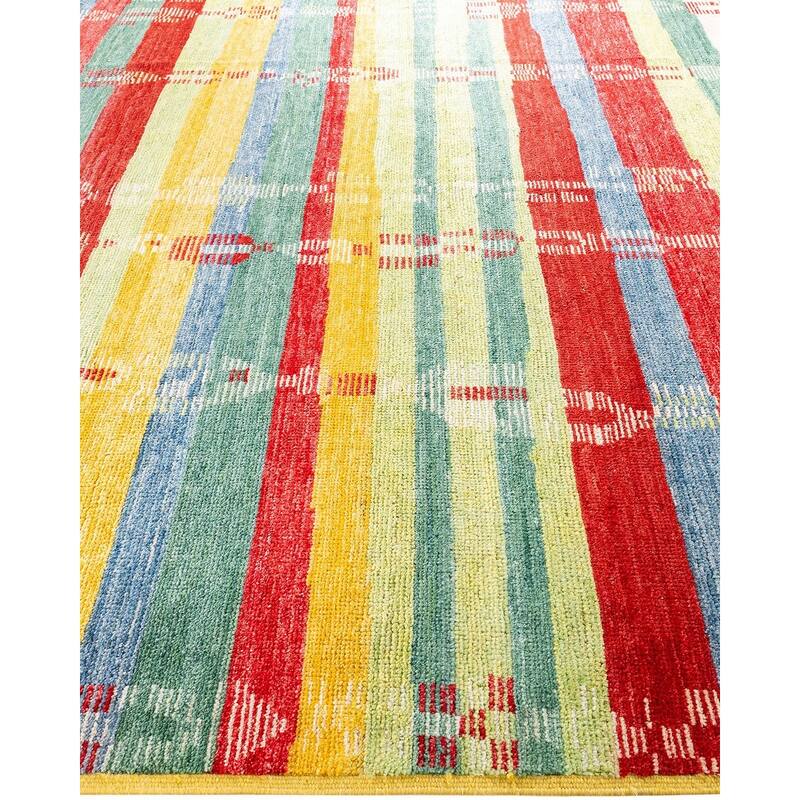 Contemporary Overdyed Wool Hand Knotted Area Rug - 8' 2" x 10' 1"