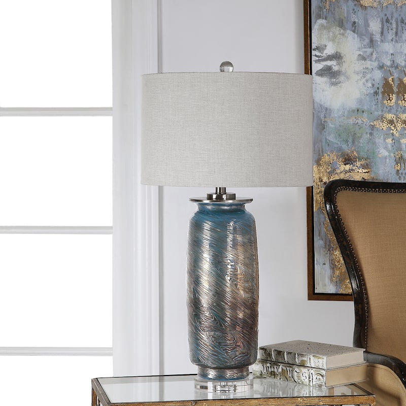 Uttermost Olesya Swirl Glass Table Lamp