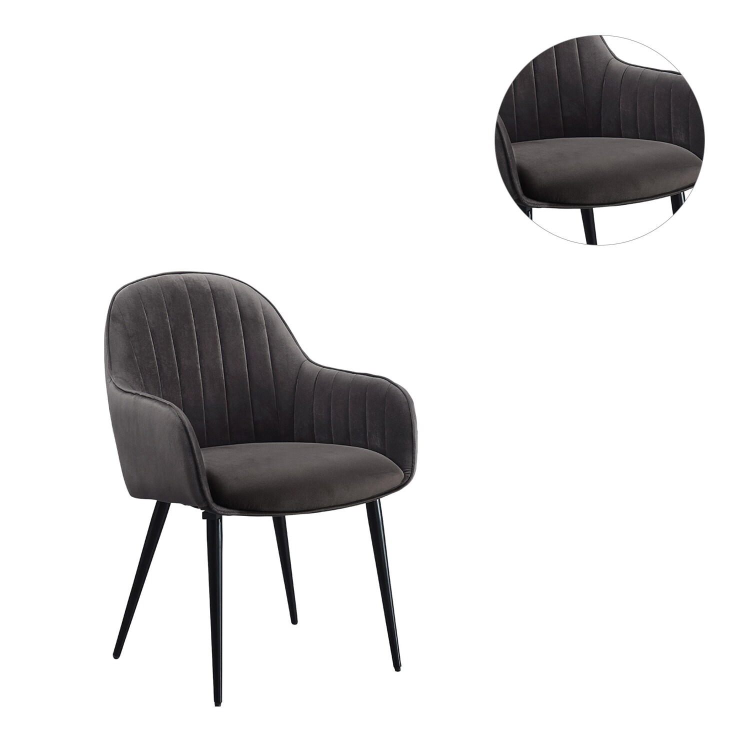 Black and sales gray chair
