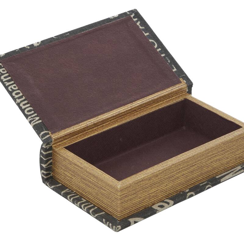 Faux Leather or Linen Fabric Book Storage Box - Set of 3 White, Beige, Black, Red or Light Gray - Roche River Decor