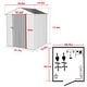 preview thumbnail 23 of 34, VEIKOUS Outdoor Metal Storage Shed with Lockable Door and Air Vents for Garden