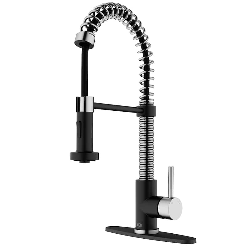 VIGO Edison 19" H Single Handle Pull-Down Sprayer Kitchen Faucet