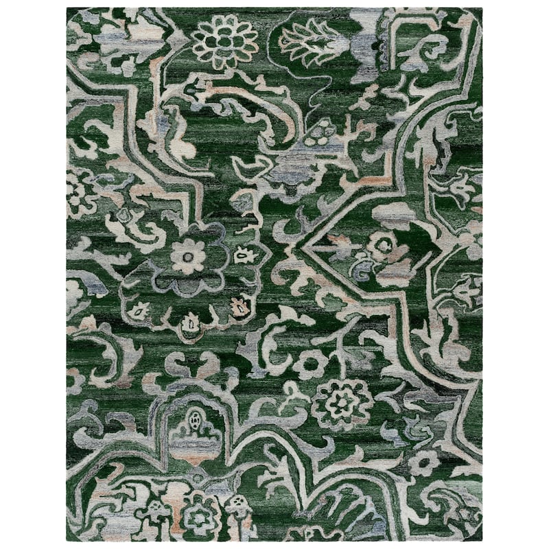 SAFAVIEH Handmade Marquee Nahla Rug - 8' x 10' - Green/Beige