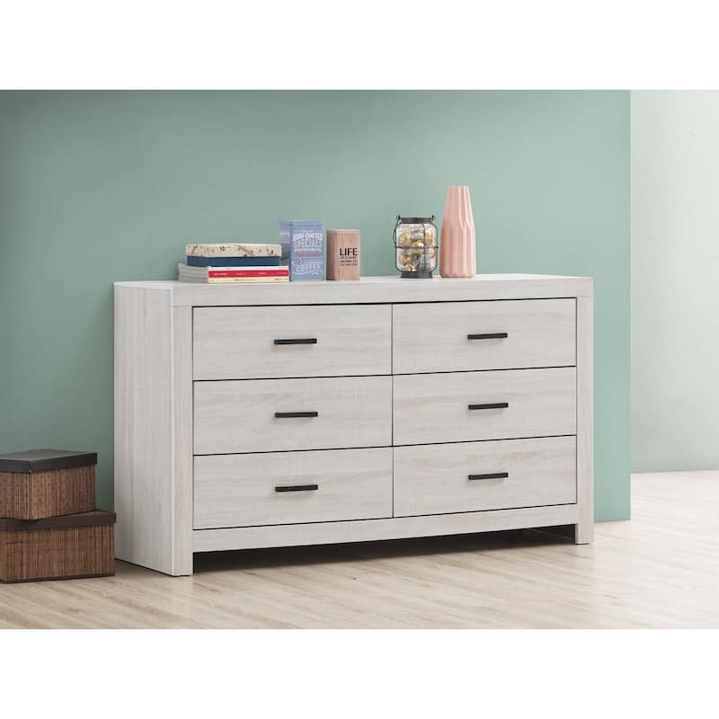 Brantford Farmhouse Rectangular 6-drawer Dresser