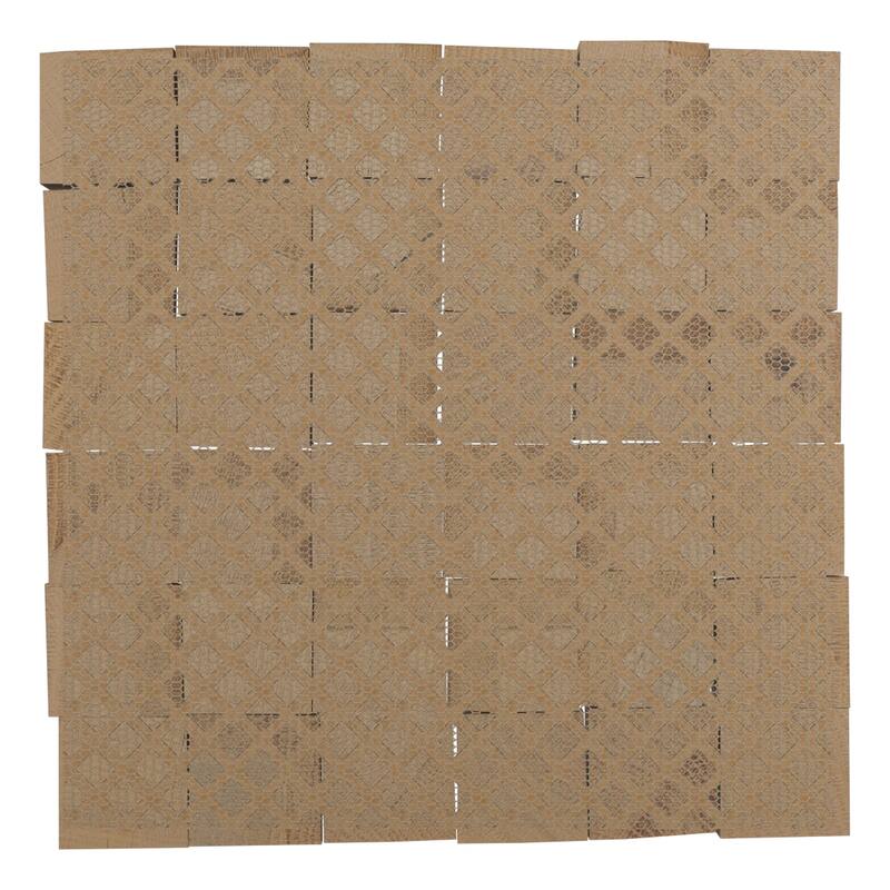 11 7/8"W x 11 7/8"H x 1/2"P Sierra Wood Mosaic Wall Tile, Oak - 11 7/8"W x 11 7/8"H x 1/2"P