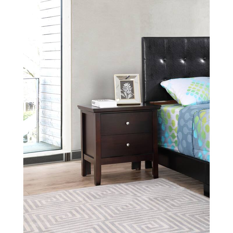 Primo 2-Drawer Nightstand (24 in. H x 19 in. W x 15.5 in. D)