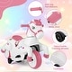 preview thumbnail 23 of 25, Gymax 12V Kids Ride on Unicorn Toy w/ Training Wheels Music One-button