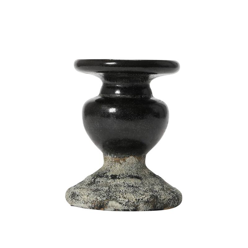 Sculptural Terracotta Pillar Candle Holder