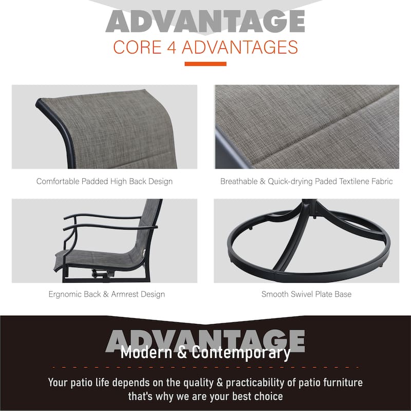 MAISON ARTS Patio Dining Chairs Set of 2