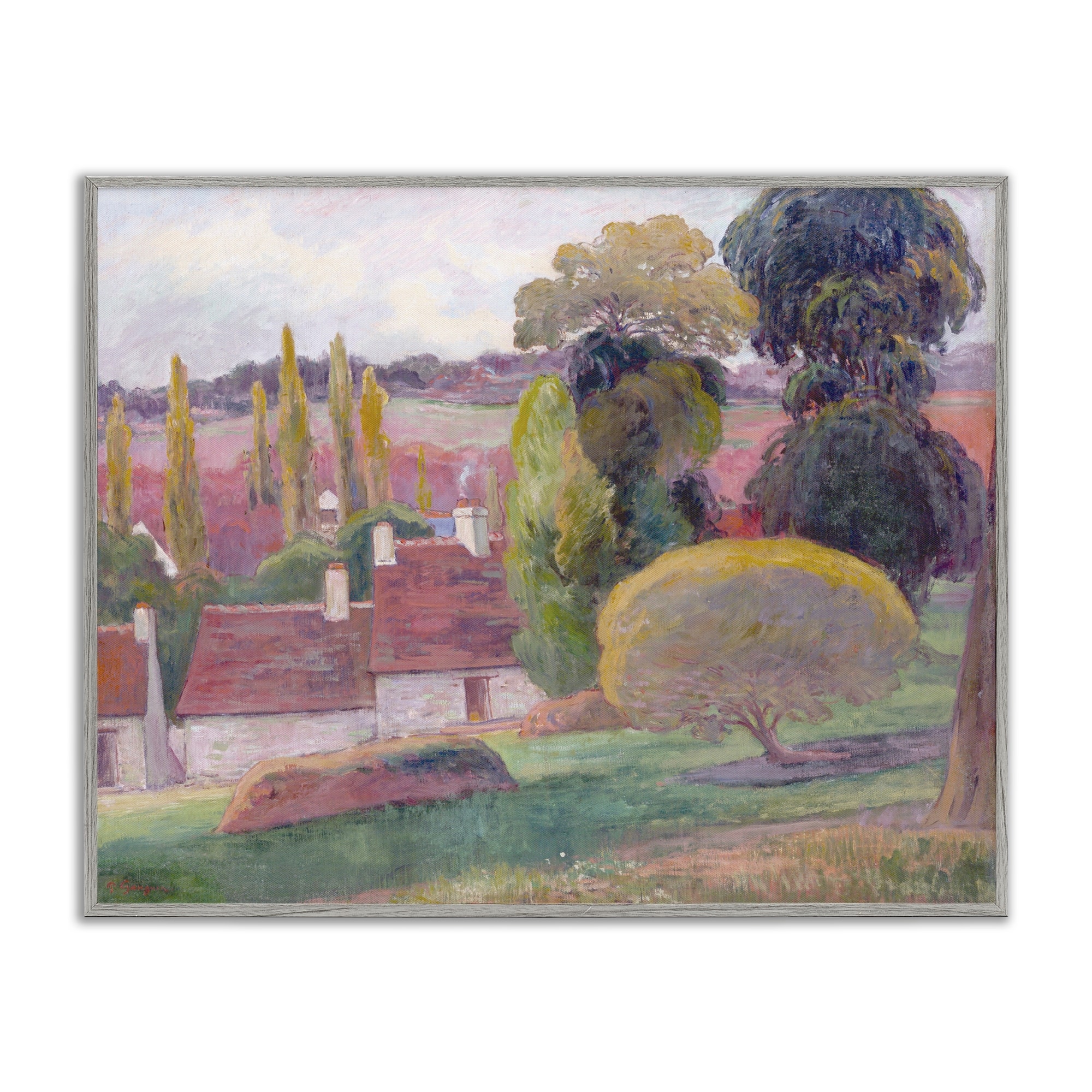 Stupell A Farm In Brittany Gauguin Framed Giclee Art Design By Stellar Design Studio