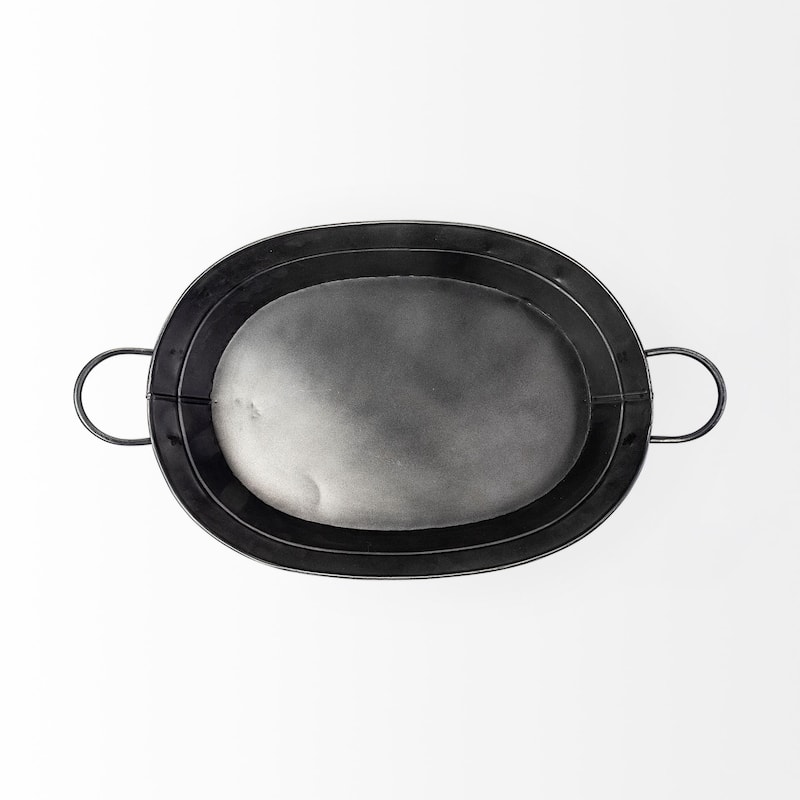 Reno Black Metal Vintage Inspired Basket