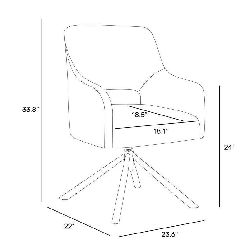 Boucle Polyester Upholstered Swivel Accent Chair - Stain Resistant (Set of 4)