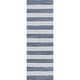 preview thumbnail 2 of 9, Home Conservatory Striped Rag Handwoven Cotton Area Rug - 2'6" x 8' Runner