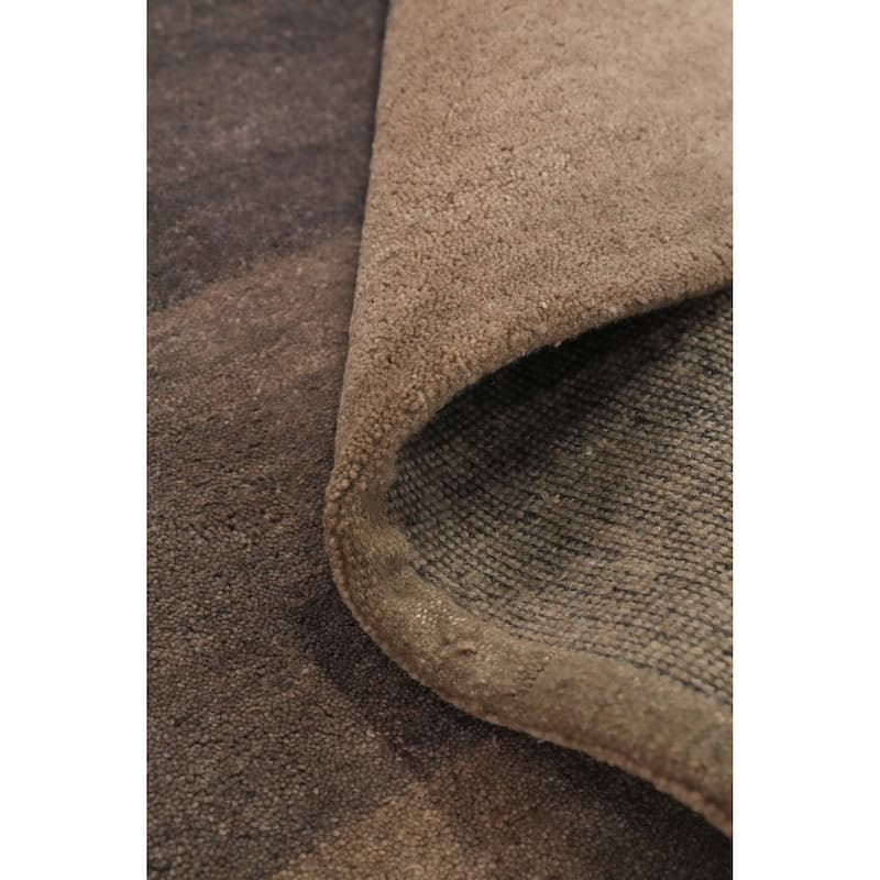 Hand Knotted Oriental 100% Wool Carpet Modern Modern Greys & Charcoal Gabbeh Area Rug - 8' 1'' X 6' 7''