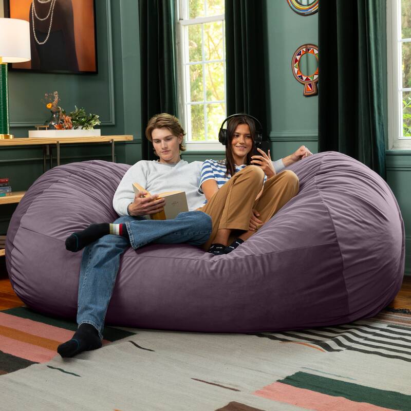 Jaxx Grand Lounger 7 Foot Bean Bag Sofa -Lush Velvet