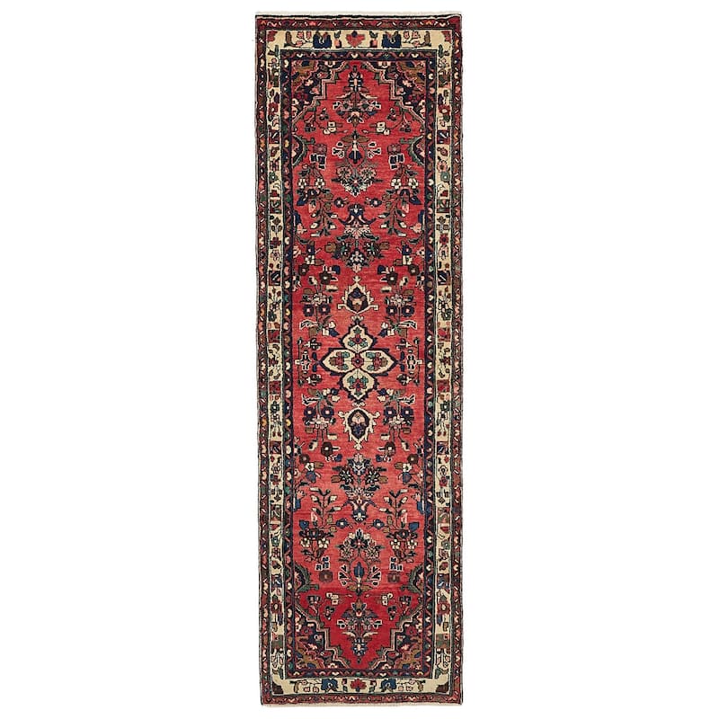 ECARPETGALLERY Hand-knotted Andelz Red Wool Rug - 2'10 x 10'0