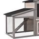Siavonce Wooden Chicken Coop Rabbit Hutch Animal House with Tray and 2 Ramps - 88.2x27.6x43inch