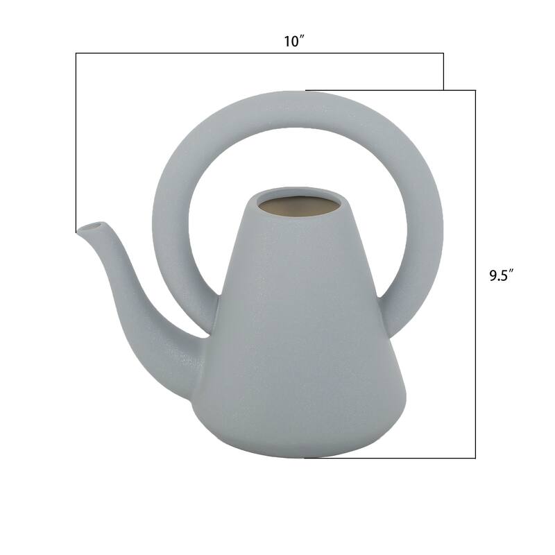 Loop Ceramic Watering Can,Speckle Gray